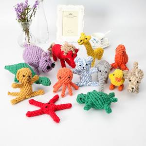 Juguete Masticable para Perros, Ecológico, de Cuerda de Algodón Natural Suave, con Múltiples Formas de Animales - Product Image 1