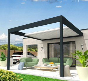 Pergola Retrattile da Giardino in Alluminio Verniciato a Polvere, Impermeabile, Motorizzata, Ecologica, per Esterni, Patio e Cortile - Product Image 3