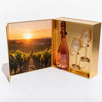 Boîte en carton ondulé personnalisée avec aimant, emballage cadeau pour vin, moulage intégré, boîte pliante en papier
