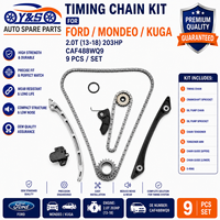 Nuevo Kit de Cadena de Distribución de Acero Aleado de Alta Resistencia al Desgaste, Reemplazo Directo para Motor Mondeo Escape 2.0L Turbo CAF488WQ9, 12 Meses de Garantía