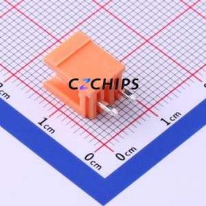 HT396V-3.96-2P Plug-in Terminal Block Through hole,P=3.96mm Connector Board-to-Board / Socket - Open 1x2P 3.96mm Orange - Product Image 2