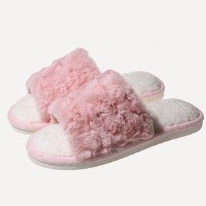 Pantoufles d'intérieur en peluche pour femmes, antidérapantes, en fourrure moelleuse, pour l'hiver et l'été, à enfiler, pour chambre à coucher, vente en gros - Product Image 5