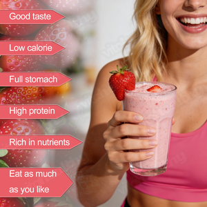 Vitahealthy OEM/ODM Organic Strawberry Milk <strong>Shake</strong> <strong>High</strong> <strong>Protein</strong> Rich in Vitamins Mineral <strong>Low</strong> <strong>Calorie</strong> Milk <strong>Shake</strong> Sachet Powder - Product Image 3