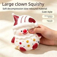 Jouets Squishy Géants Clown Doux à Rebond Lent Mignons Rouges Bleus Clown de Cirque Anti-Stress Jouets à Presser Fidget Vente en Gros Directe Usine