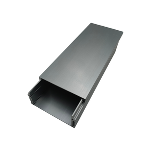 Al 6063 Caja de aluminio extruido Perfiles de aluminio Caja de conexiones Corte Doblado Soldadura Servicios de punzonado Plata anodizada - Product Image 1