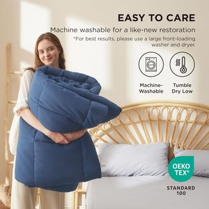 Bán buôn tùy chỉnh OEKO-TEX 100 sang trọng ấm áp đảo ngược xuống thay thế siêu mềm chần rửa Comforter - Product Image 3