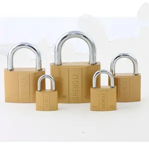 Cheap Lock Cheap And Popular Security Dual-Line Imitate Brass Atom Padlock Door Locks
