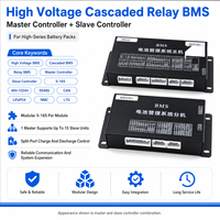 Système de gestion de batterie en cascade haute tension 64S EC-HV-MC1+EC-HV-SC3+écran LCD 4,3 pouces CAN RS485 pour stockage d'énergie