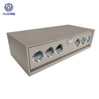 Personnalisable entièrement en cuir simple couche ronde fenêtre empreinte digitale smart déverrouillage montre coffre-fort