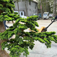 Großhandel Maßgefertigter Großer Künstlicher Garten-Kiefernbaum Spezielle Form Indoor Fiberglas Holz-Kiefer