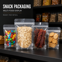 Sachet Doypack Auto-Adhésif Transparent Personnalisable avec Logo Imprimé en Héliogravure, en PET/PE, avec Fermeture Zippée, pour Emballage Alimentaire