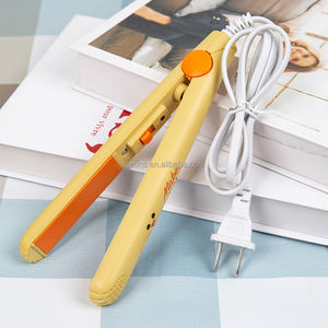 2 ב 1 קריקטורה נייד נסיעה פוני שיער סד חימום Curler קרמיקה צלחת יונית חשמלי מיני שטוח ברזל שיער מחליק - Product Image 2