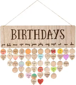 Mom Birthday Gifts Wooden Family Birthday Reminder Calendar Board Wooden Birthday Reminder Tracker Plaque Sign