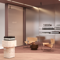 Vitrine d'intérieur personnalisable pour cosmétiques, parfums, soins de la peau, pharmacie – Idées de design intérieur pour comptoir de présentation