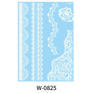 2025 nouveau européen américain étanche <span class=keywords><strong>Hanna</strong></span> temporaire tatouage autocollant blanc dentelle visage Application papier temporaire corps tatouage - Product Image 6