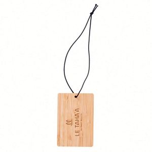 Etiqueta de Equipaje de Bambú de Lujo Personalizada |   Etiqueta de Amenidades para Huéspedes de Hotel |   Accesorio de Viaje Personalizado de Alta Gama - Product Image 2