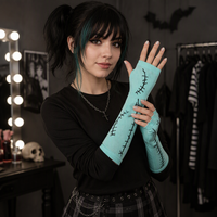 Gants et chaussettes tricotés sans doigts en polyester pour Halloween, ensemble d'accessoires de costume unisexe pour jeux de rôle COS d'automne