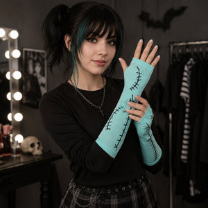 Halloween Polyester Fingerlose Strickhandschuhe & Socken Herbst Unisex Rollenspiel <span class=keywords><strong>COS</strong></span> Kostüm Zubehör Set - Product Image 1