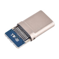 Connecteur USB 3.1 Type C Prise mâle 24 broches Charge rapide + adaptateur de module audio pour souder le fil et le câble Carte PCB