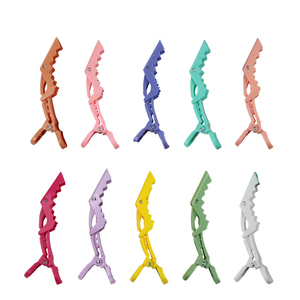 03 Pinces à cheveux en plastique, pinces crocodiles - 5 couleurs, outil de coiffure durable pour les coiffeurs professionnels et les femmes - Product Image 2