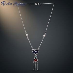 Nouveau Collier Pendentif en Cristal Naturel Plaqué Argent Sterling de Luxe Art Palace - Bijou Élégant pour Femme, Idéal pour Cadeau et Anniversaire - Product Image 1