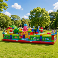 Château gonflable commercial en PVC Pat'Patrouille avec toboggan et mur d'escalade, certifié EN14960 et respectueux de l'environnement