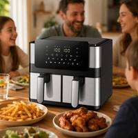 Cuisinière saine électronique avec affichage LED, type pot, four à cuisson rapide, outil de cuisine domestique, assurance commerciale, friteuse à air chinoise, appareil de cuisson à faible teneur en gras