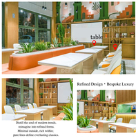 Solution clé en main pour l'ameublement de restaurant, ensemble de tables et de chaises de salle à manger modernes et personnalisées pour hôtel, café, projet commercial