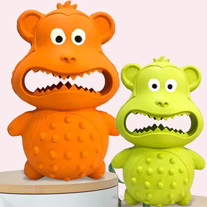 Nouveau jouet pour animaux de compagnie <span class=keywords><strong>Latex</strong></span> de caoutchouc naturel Double face singe chien jouet nourriture cachette jouet - Product Image 2