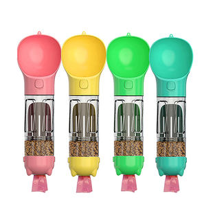 Plástico ABS a prueba de fugas para exteriores, botella de agua portátil para perros de 300/500ml, bolsa de viaje para caca y contenedor de almacenamiento de alimentos, alimentador, pala para caca - Product Image 5
