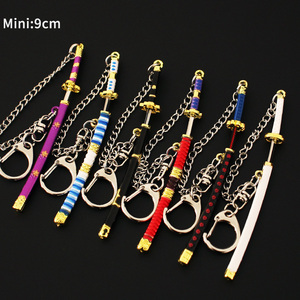 Roronoa <span class=keywords><strong>Zoro</strong></span> 9cm espada de Metal Mini <span class=keywords><strong>Kitetsu</strong></span> Shisui Wado Ichimonji Yama muerte cirujano Trafalgar Law Katana espada llavero - Product Image 4