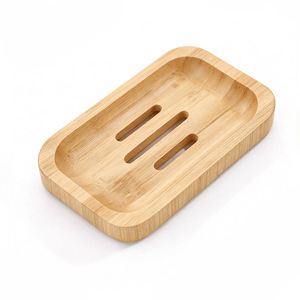 Porte-savon rectangulaire en bambou, étanche et anti-moisissure, pour le rangement sous l'évier de la salle de bain - Product Image 4
