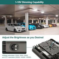 Éclairage LED de haute qualité à économie d'énergie et à température de couleur réglable, installation au plafond, garage de stationnement, éclairage de canopée à essence