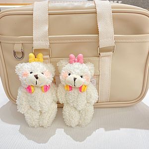 Porte-clés Ourson Kawaii avec Lunettes de Soleil Cœur, Breloque de Sac en Peluche, Pendentif Animal en Peluche avec Nœud et Casque Audio, Cadeau pour Fille 12cm - Product Image 2