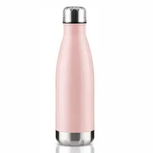 New Design Custom Logo Vacuum Flask Outdoor Sports Drink Cola Bottle Bowling Shaped 304 Stainless Steel Water Bottle