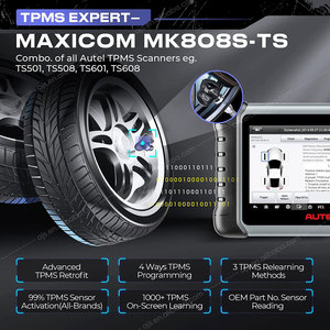 MaxiCheck MX808S TS Scanner OBD2 complet pour véhicules, système de surveillance des pneus TPMS, outils automobiles - Product Image 4