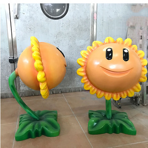 Plantes <span class=keywords><strong>vs</strong></span> Zombies thème peashooter sculpture mode ornement personnalisé meubles décoratifs pour affichage - Product Image 2