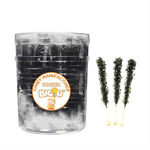 Fabricant de bonbons en gros OEM, sucettes artisanales colorées en cristal de roche, bâtonnets de 17g, saveur <span class=keywords><strong>fruit</strong></span>ée, emballage en bouteille - Product Image 2