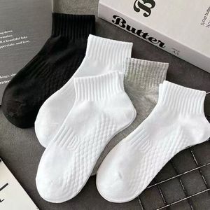 Odor Resistant <b>Socks</b> Men Women Ankle <b>Socks</b> Solid Color Anti Bacterial Sweat Absorbent Casual Sports <b>Socks</b> White Black - Product Image 3
