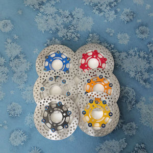 Disque de frein flottant universel en acier 220 mm RPM, état neuf, <span class=keywords><strong>3</strong></span> trous pour la rénovation/mise à niveau de la roue arrière sur les scooters <span class=keywords><strong>Yamaha</strong></span> - Product Image 3