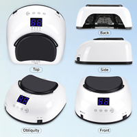 Lampe de séchage pour ongles CM.NAIL CM-P60PRO avec écran LCD, portable, pour usage domestique ou en salon, lampe UV LED 80W 405nm/365nm, logo personnalisé ABS
