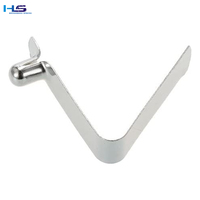 Clip à ressort en acier nickelé plat de 5 mm en forme de V, bouton-pression métallique pour tube télescopique, poteau de tente, pagaie de canoë
