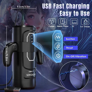 Copa Masturbadora Masculina con 6 Modos de Empuje y 3 de Succión, 9 Modos de Vibración, con Calefacción, Sonidos y Control Remoto, Juguetes Sexuales para Hombres - Product Image 4