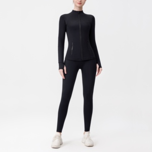 USA Oversea Warehouse Slimming Yoga Coat Yoga <b>Set</b> Outdoor Sports <b>Set</b> Fitness Jacket Yoga Pants Running Sports <b>Set</b> <b>2</b>-<b>pieces</b> <b>Set</b> - Product Image 2