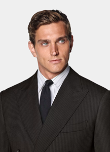 Abiti da Uomo Business <span class=keywords><strong>Doppiopetto</strong></span> in Lana Nera di Alta Gamma Personalizzati Traspiranti e Antistatici con Chiusura a Cerniera - Product Image 2