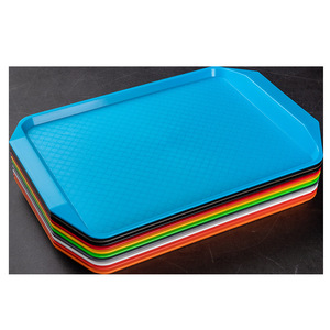 Rectangular plastic fast food <b>trays</b>, canteen and hotel serving <b>trays</b>, commercial restaurant round non-slip <b>trays</b> - Product Image 1