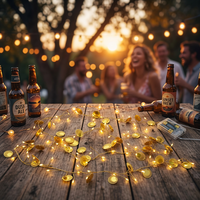Guirlande lumineuse en métal doré N-CONCEPT, 100 micro LED, 1,8 m, alimentée par piles, décoration de Noël d'intérieur pour éclairage de table