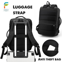 Sac à dos pour ordinateur portable unisexe en polyester grande capacité intelligent avec chargeur USB imperméable