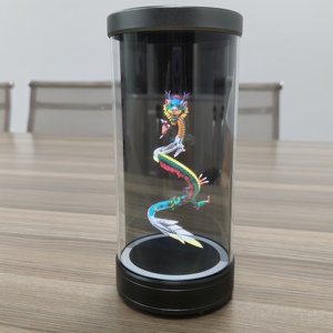 Mới nhất 5.5 inch LCD độ nét cao màn hình 3D Holographic quảng cáo hiển thị máy chiếu máy tính để bàn Holographic tủ trưng bày - Product Image 3