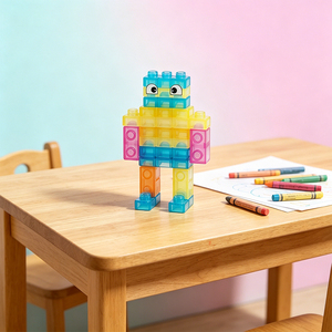 Portable Sensory Cubes Nursery Construction Kit Soft TPE Pieces Child Focus Training Shape Cognition Activity <b>Builder</b> - Product Image 2